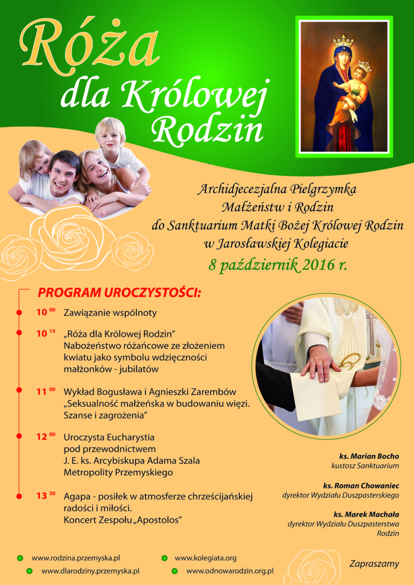 Plakat pielgrzymka rodzin 2016